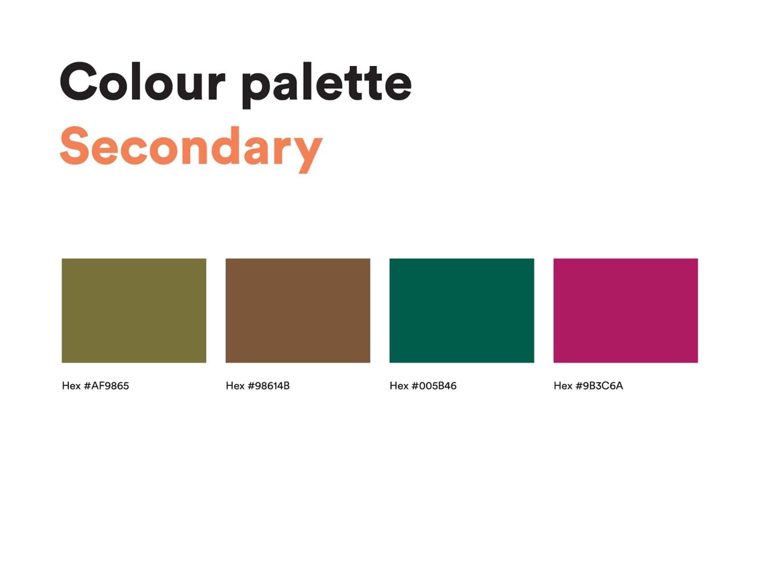 National centre for excellence - secondary colours