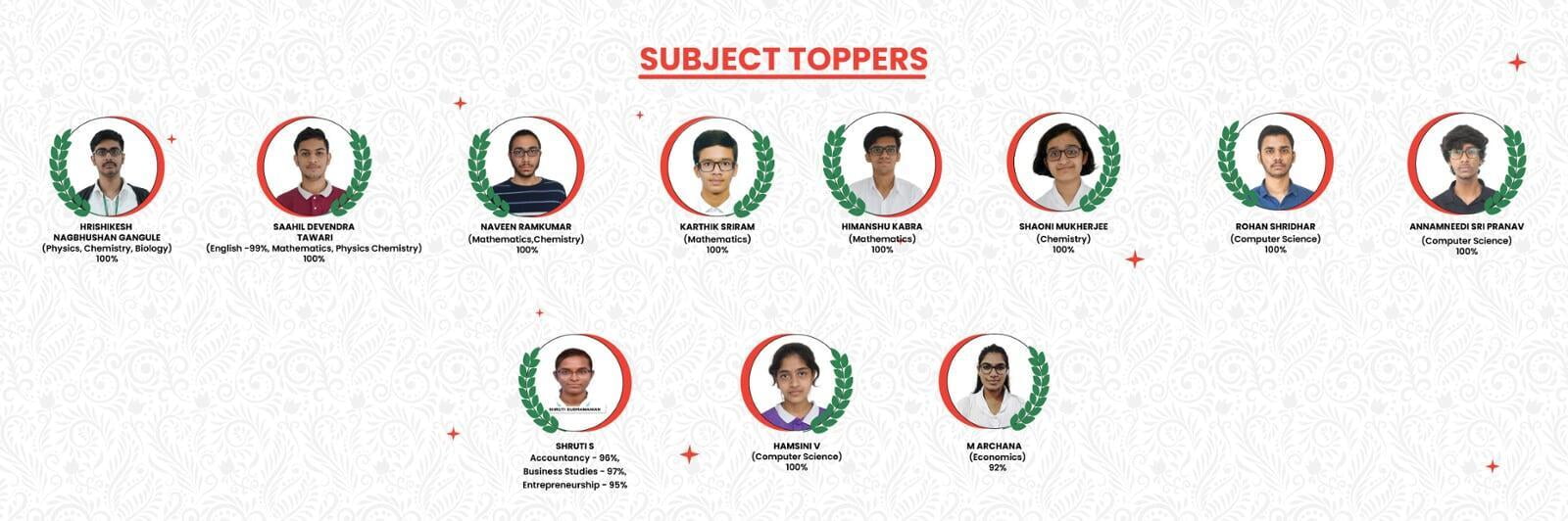 National Centre for Excellence - CBSE Grade 12 Toppers