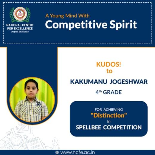 Kakumanu Jogeshwar Spell Bee Competition Winner (Jeevan Bhima Nagar)