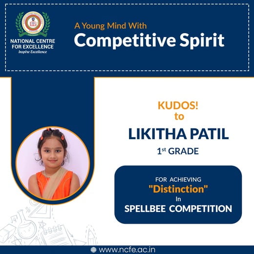 Lakitha Patil Spell Bee Competition Winner (Jeevan Bhima Nagar)